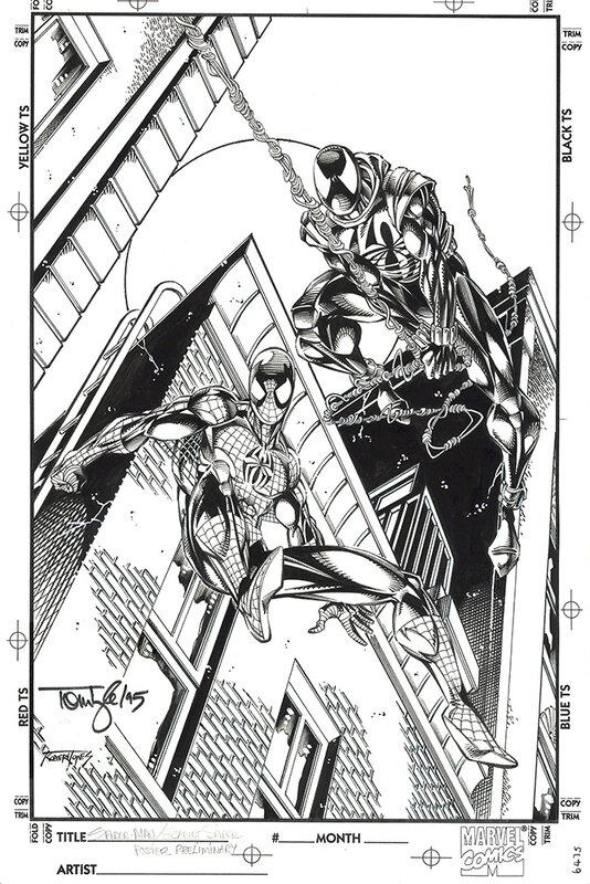 Tom Lyle, Robert Jones, Scarlet Spider & Spider-Man - Poster Illustration - Illustration originale