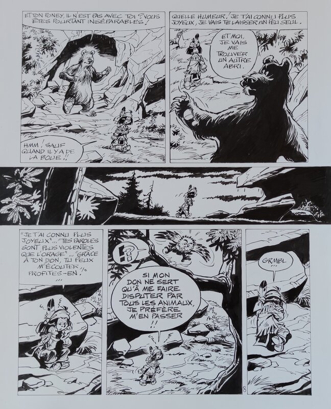 Derib, Planche originale yakari - Comic Strip