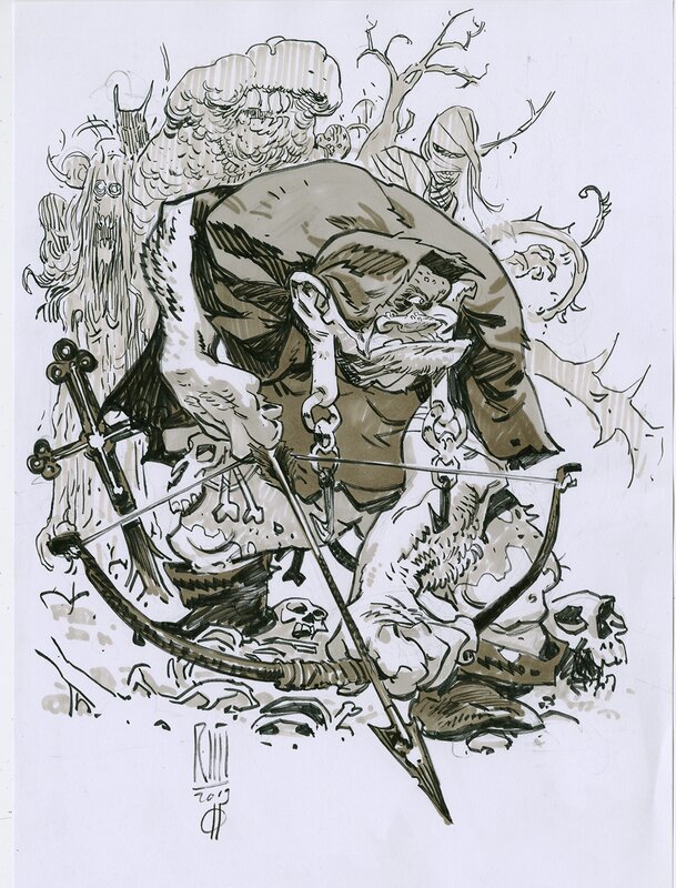 Hunter by Roberto Ricci - Original Illustration