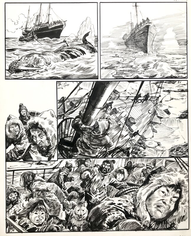 En vente - Guido BUZZELLI : Peary - Planche originale