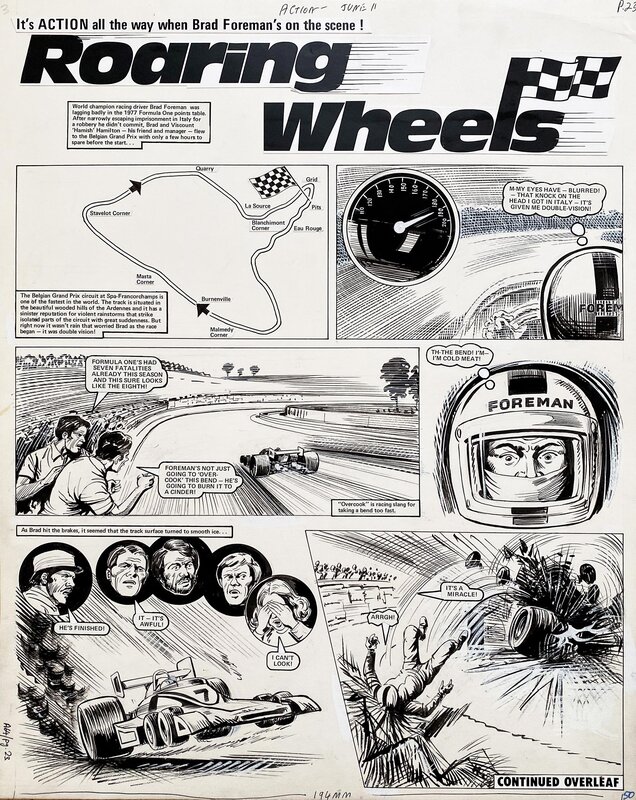 Mike White, Roaring Wheels_ACTION - Comic Strip