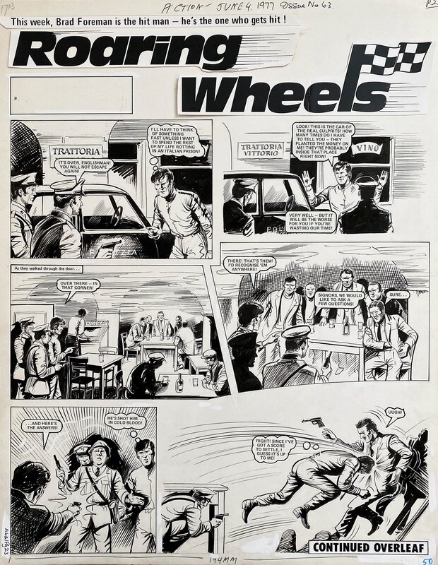 Mike White, Roaring Wheels_ACTION - Comic Strip