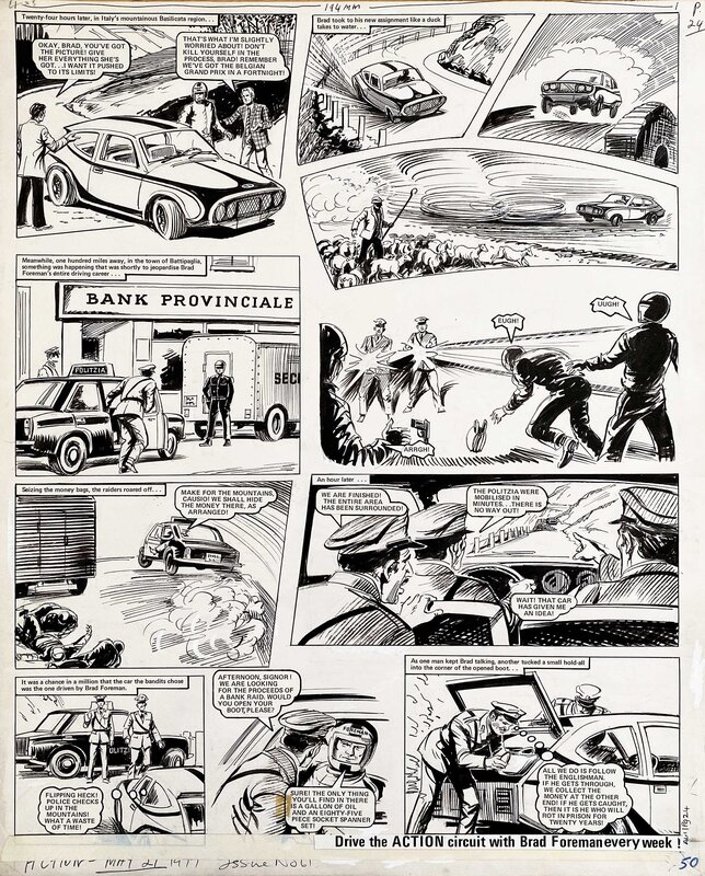 Mike White, Roaring Wheels_ACTION - Comic Strip