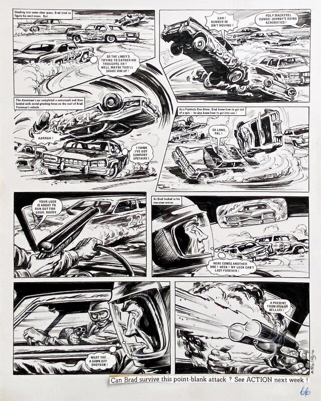 Mike White, Roaring Wheels_ACTION - Comic Strip