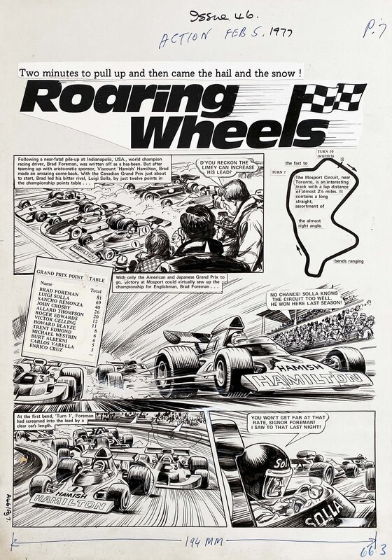 Mike White, Roaring Wheels_ACTION - Comic Strip