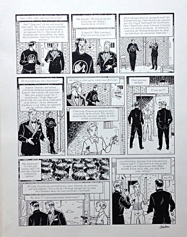 Blake et Mortimer par Antoine Aubin - Planche originale