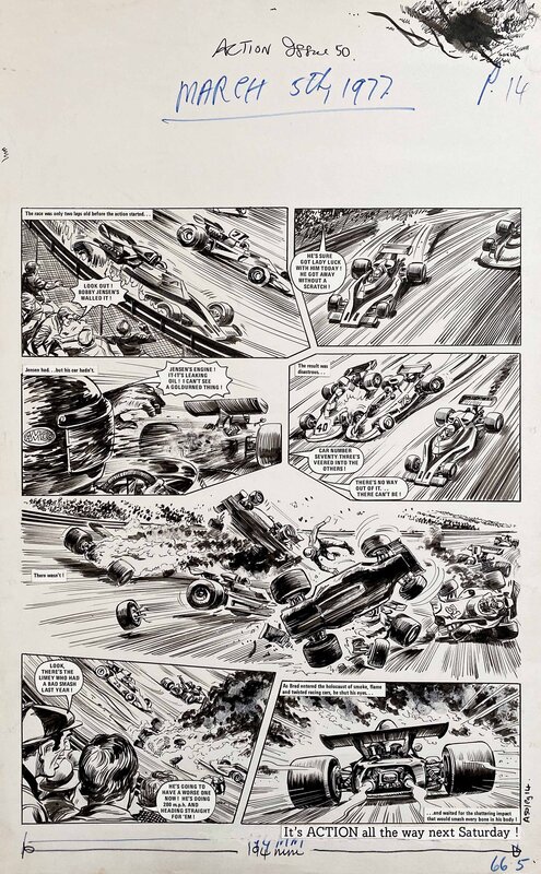 Mike White, Roaring Wheels_ACTION - Comic Strip