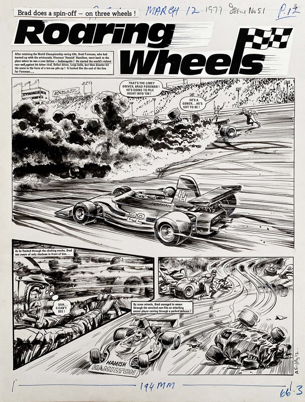 Mike White, Roaring Wheels_ACTION - Comic Strip