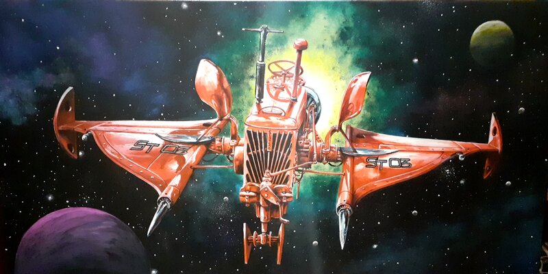 En vente - Jim Colorex, Spaces Tractors - ST3 - Illustration originale