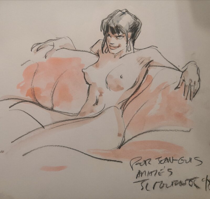 Femle nue by Jean-Louis Mourier - Sketch