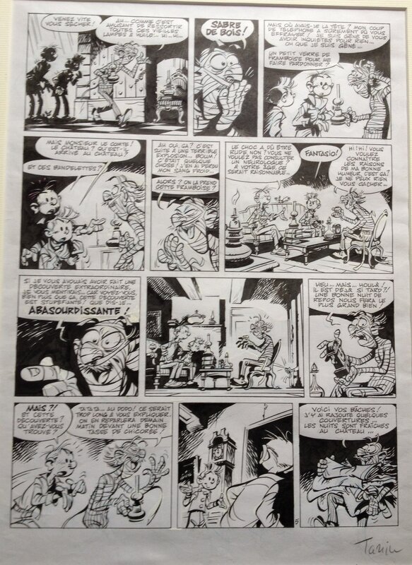 Fabrice Tarrin, Spirou et Fantasio Le Tombeau des Champignac - Planche originale