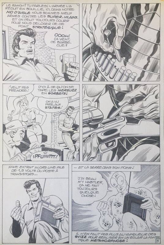 Mitton, Mikros#7, Microbios, l'Anti-Mikros (1ere partie), planche n°5, Titan n°41, 1982. - Comic Strip