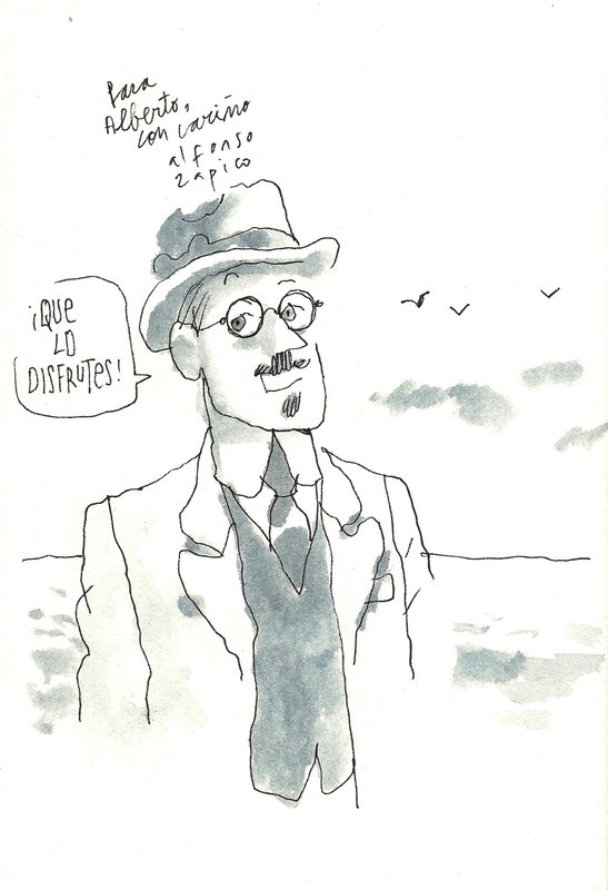 James Joyce by Alfonso Zapico - Sketch