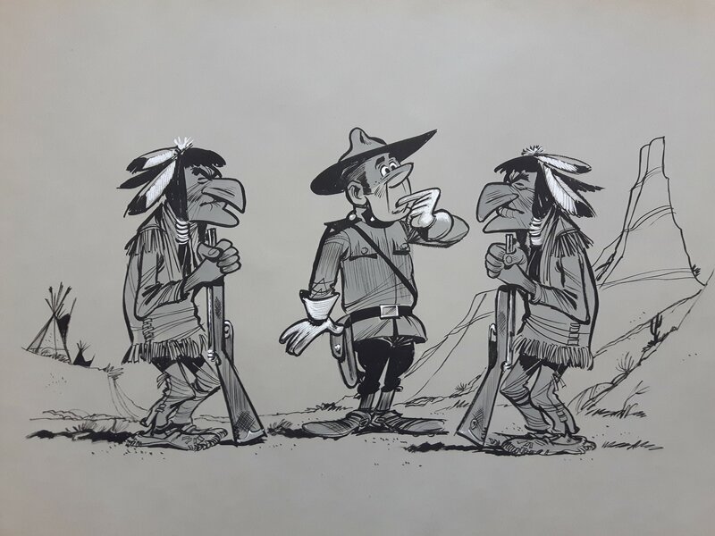 Western 1/1 by Eddy Ryssack - Original Illustration
