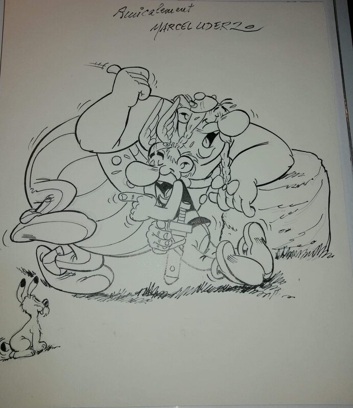 Marcel Uderzo, Asterix obelix idefix - Original Illustration