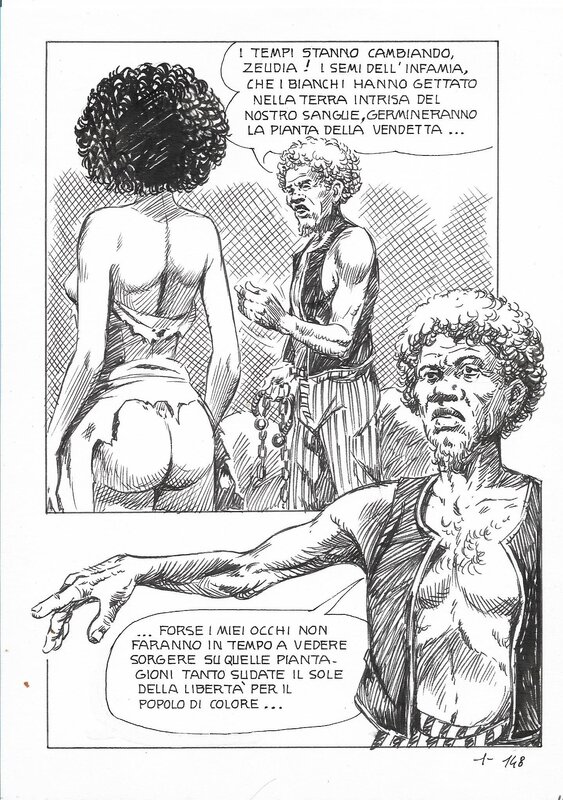Alberto Del Mestre, Les frontières de la liberté - La Schiava n°1 page 148 (série jaune n° 107) - Comic Strip