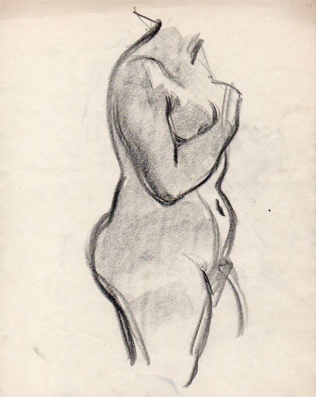 Franquin - Etude de nu - Original art