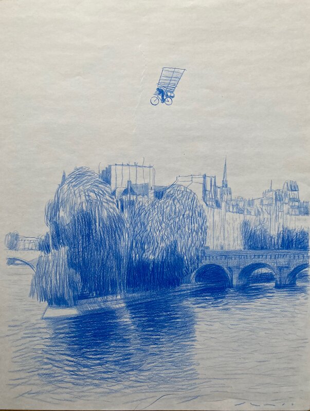 Fou volant à Paris par Andrea Serio - Œuvre originale