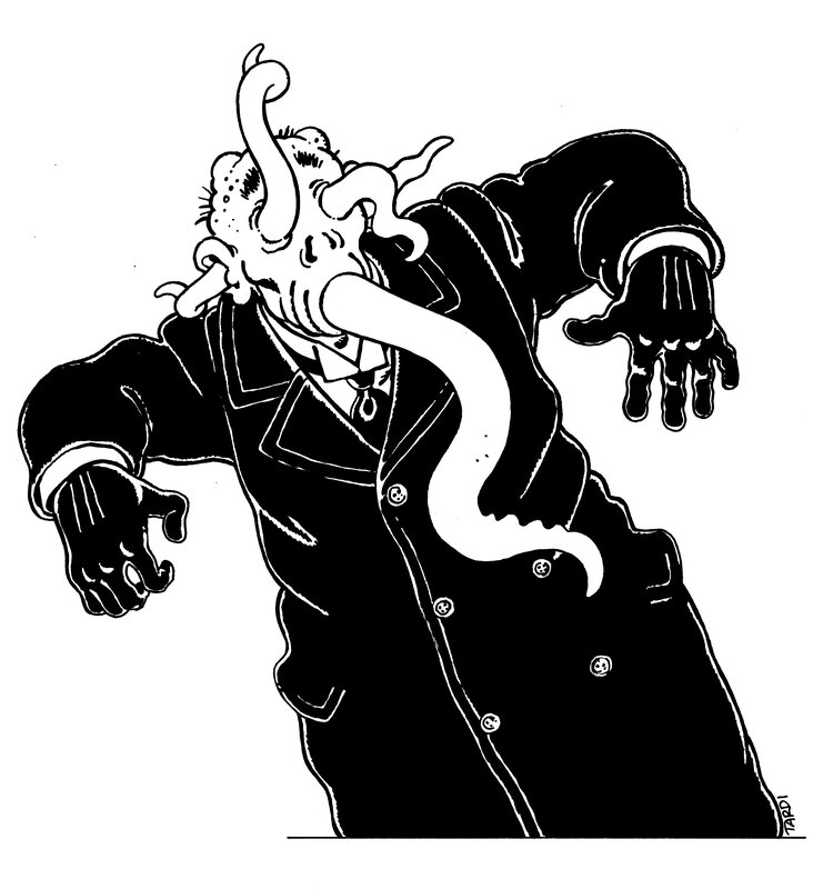 Illustration de TARDI pour une publicité Casterman pour Adèle Blanc Sec - Original Illustration