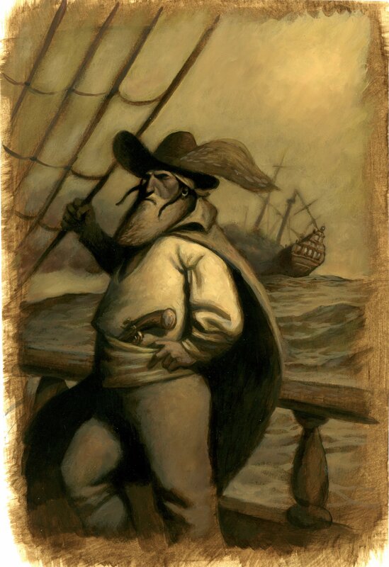 Illustration originale de Roca : le pirate - Illustration originale