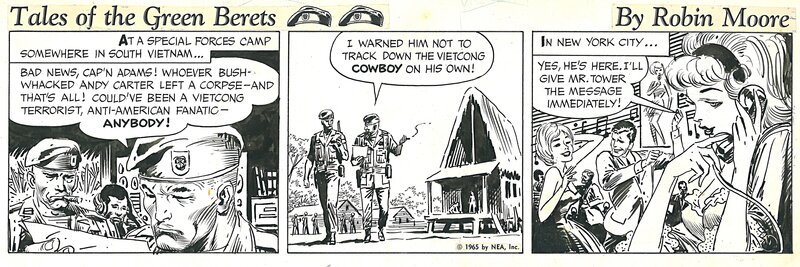 Joe Kubert, Tales of the Green Berets strip N° 2 . - Planche originale