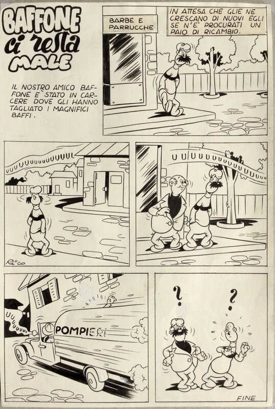 Baffone ! par Alberico Motta - Planche originale