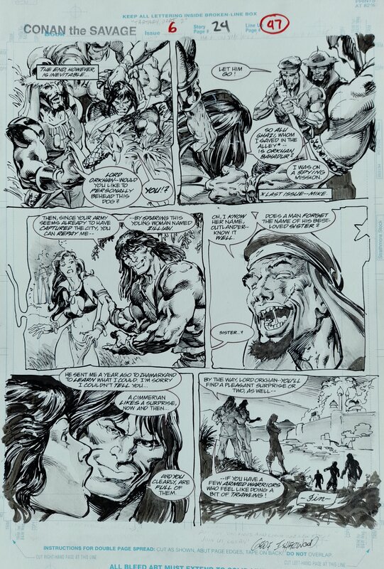 Conan The Savage par Geof Isherwood - Planche originale