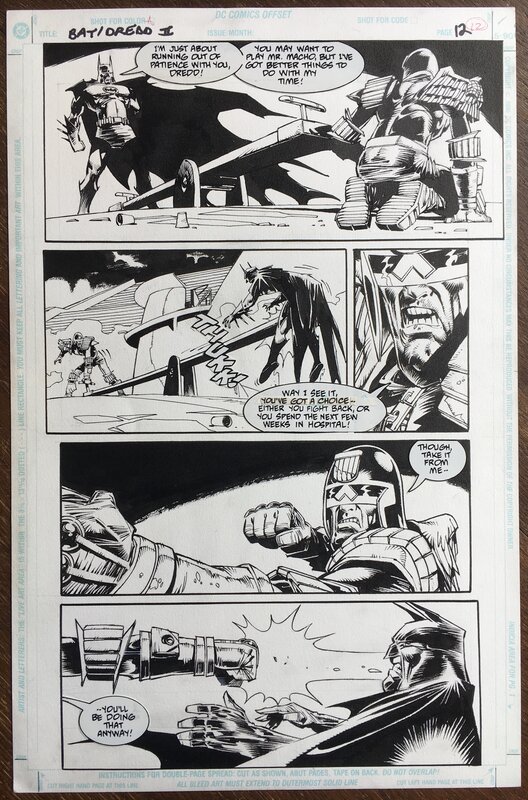 Cam Kennedy, Alan grant, John Wagner, Batman/judge Dredd: Vendetta in Gotham - Planche originale