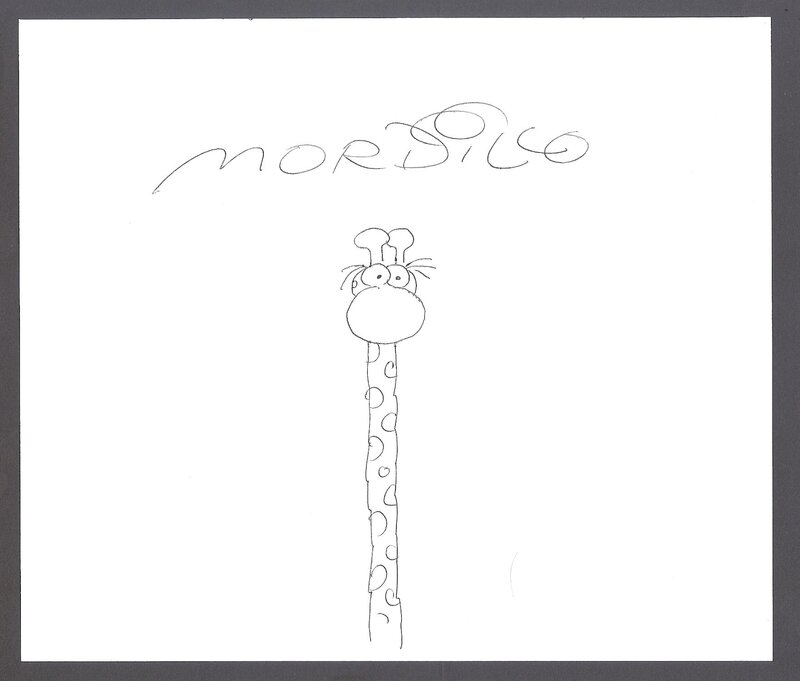 Giraffe by Guillermo Mordillo - Original Illustration