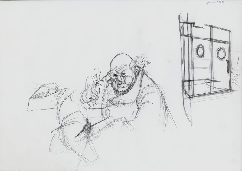 Yslaire, Le vicaire (2) - Crayonné pour SAMBRE - Œuvre originale