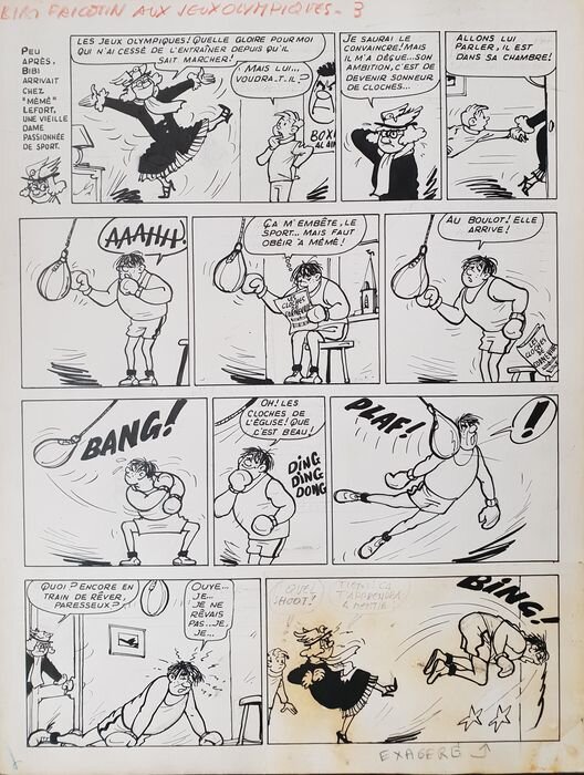 Bibi Fricotin par Pierre Lacroix - Planche originale