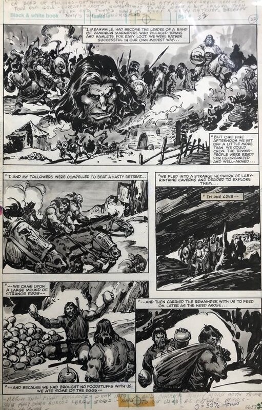 John Buscema, Ernie Chan, Joe Rosen, Max Fleischer, The Savage Sword of Conan N° 77 - Marvel - John BUSCEMA - Planche originale