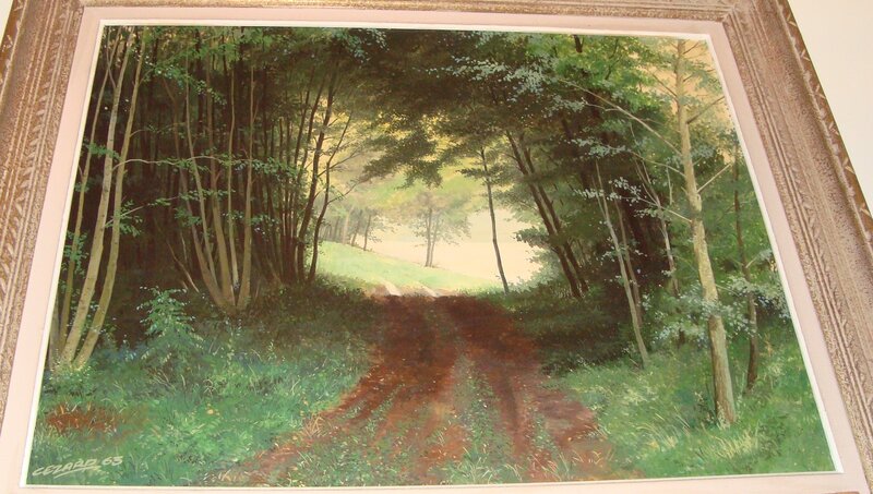 Chemin forestier by Cézard - Original art