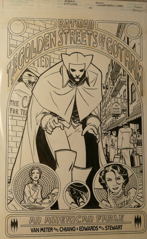 Batman cover the golden streets of gotham by Cliff Chiang - Original Cover