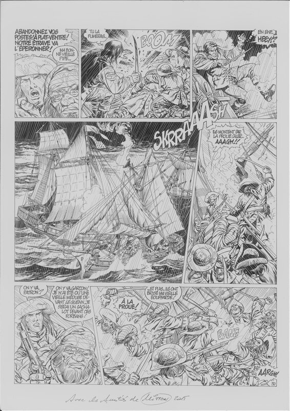 Jean-Yves Mitton, Chantal Chéret, Les Survivants de l'Atlantique, Tome 1 : le secret de Kermadec, planche n°30, 1992. - Comic Strip