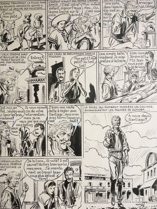 Robert GIGI : planche de la serie Histoire de Western - Comic Strip