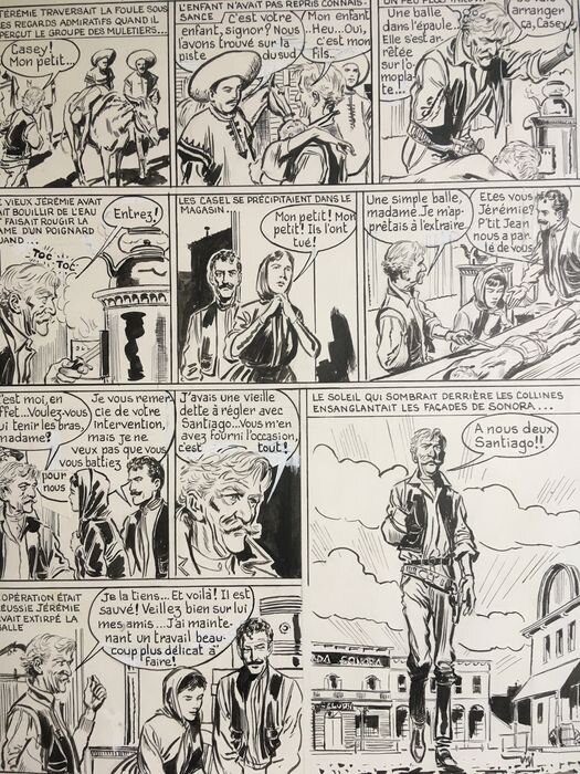 Robert GIGI : planche de la serie Histoire de Western - Planche originale