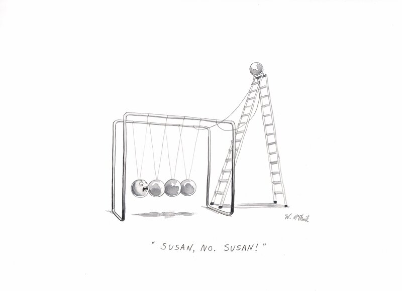 Will McPhail, Susan (Newton's cradle) - Original Illustration