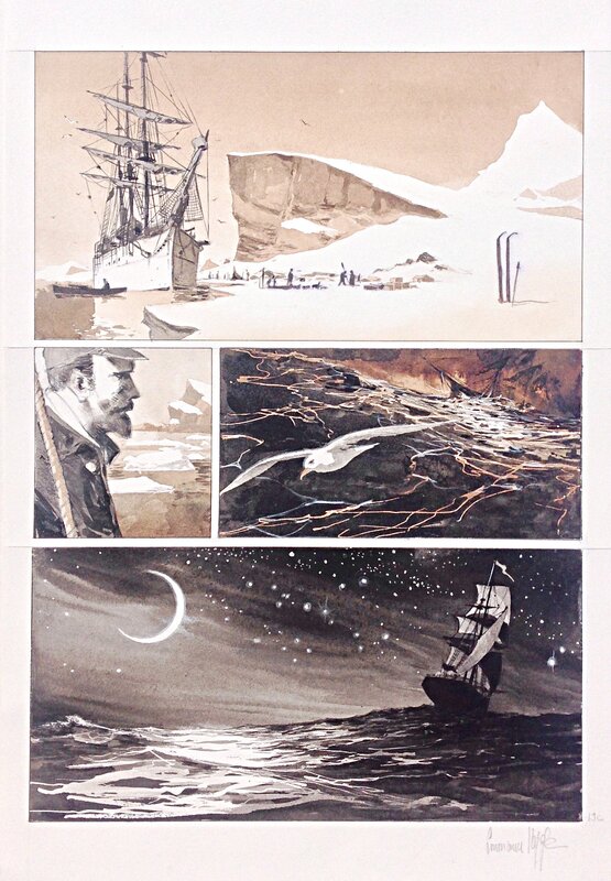La Lune est blanche par Emmanuel Lepage, François Lepage - Planche originale