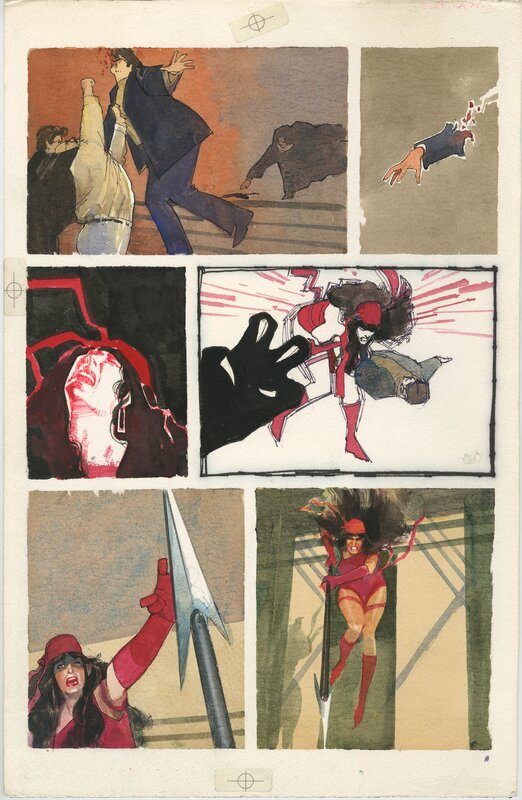 Bill Sienkiewicz, Frank Miller, Elektra Assassin #8 Page 9 - Planche originale