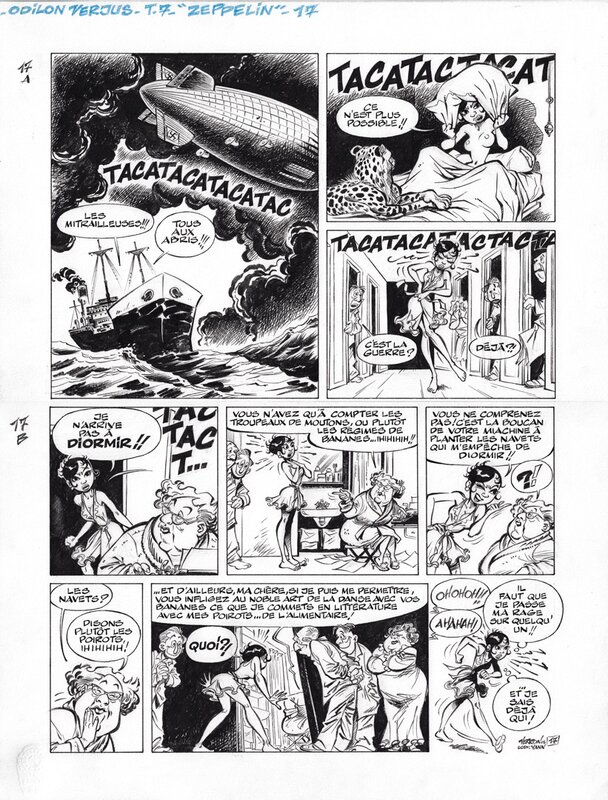 Laurent Verron, Yann, Odilon Verjus - T07 - Folies Zeppelin - Planche 17 - Planche originale