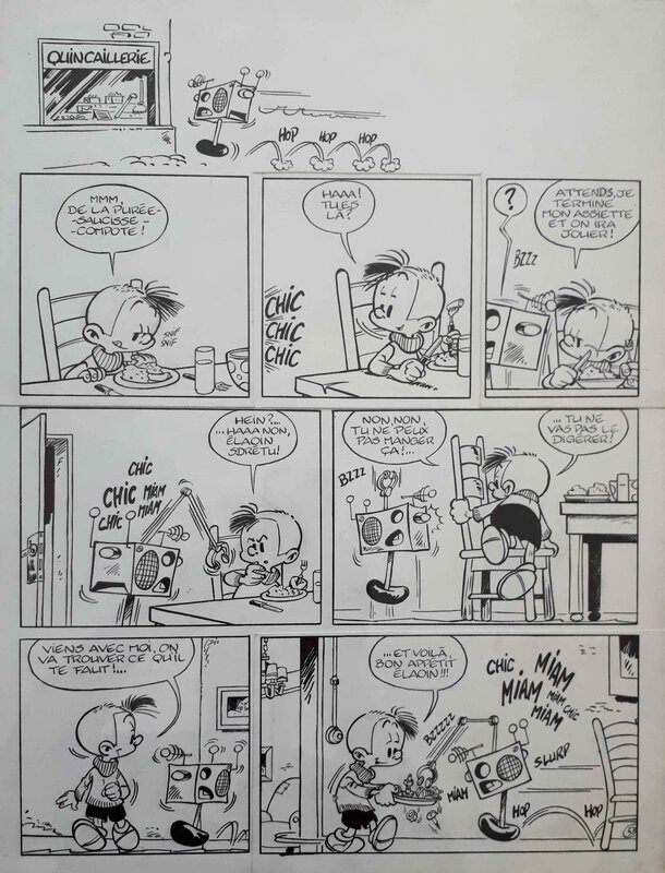 Noël et l' Elaoin par Stibane - Planche originale