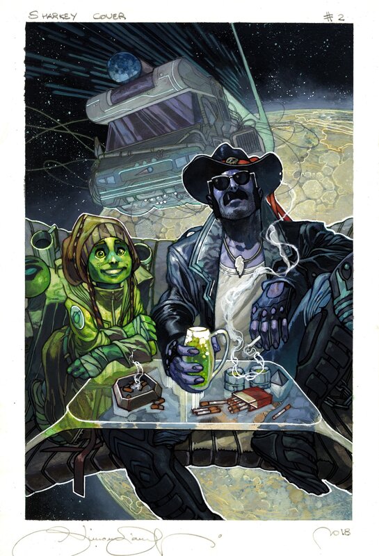 Simone Bianchi, Sharkey the Bounty Hunter 2 cover - Couverture originale