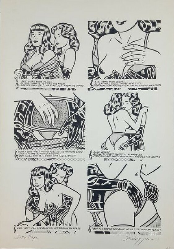 Betty Page 18 par Roberto Baldazzini - Planche originale