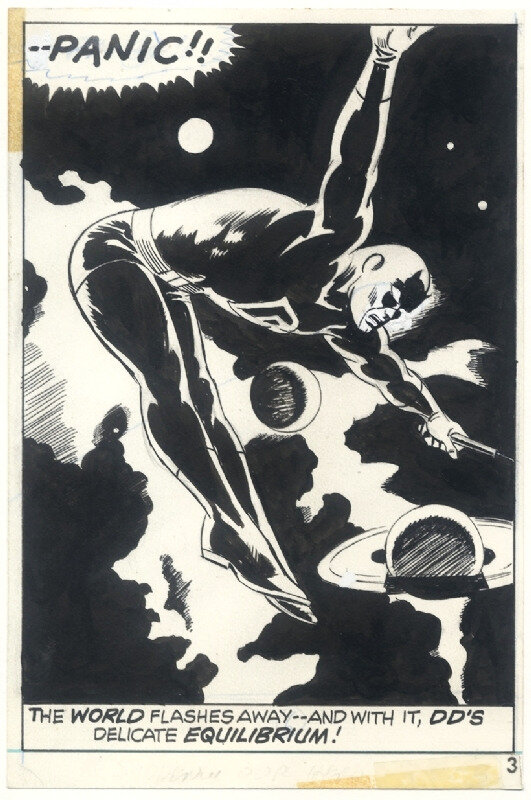 Gene Colan, John Tartaglione, Gene Colan - Une case de Daredevil # 100 (1973) - Illustration originale