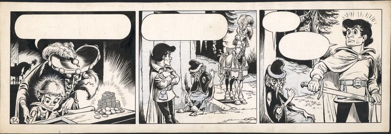 Piet Wijn, The Sword in the Stone - strip 34 - Planche originale