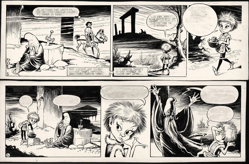 Piet Wijn, The Sword in the Stone - strip 5 and 6 - Comic Strip