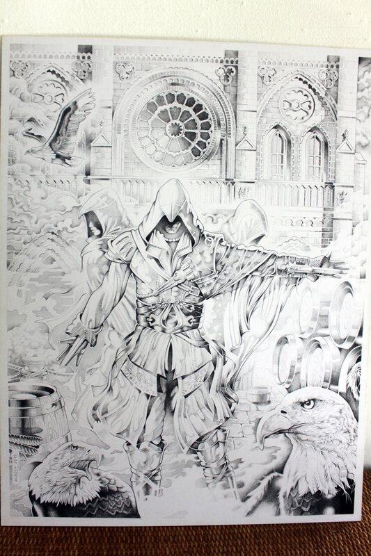 En vente - Assassin's creed par Philippe Kirsch - Illustration originale
