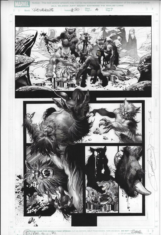 Wolverine 50 page 4 par Simone Bianchi - Planche originale