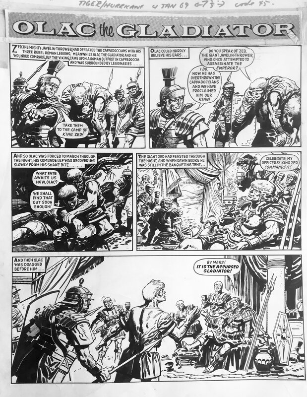 R. Giovannini : planche Olac the gladiator - Comic Strip